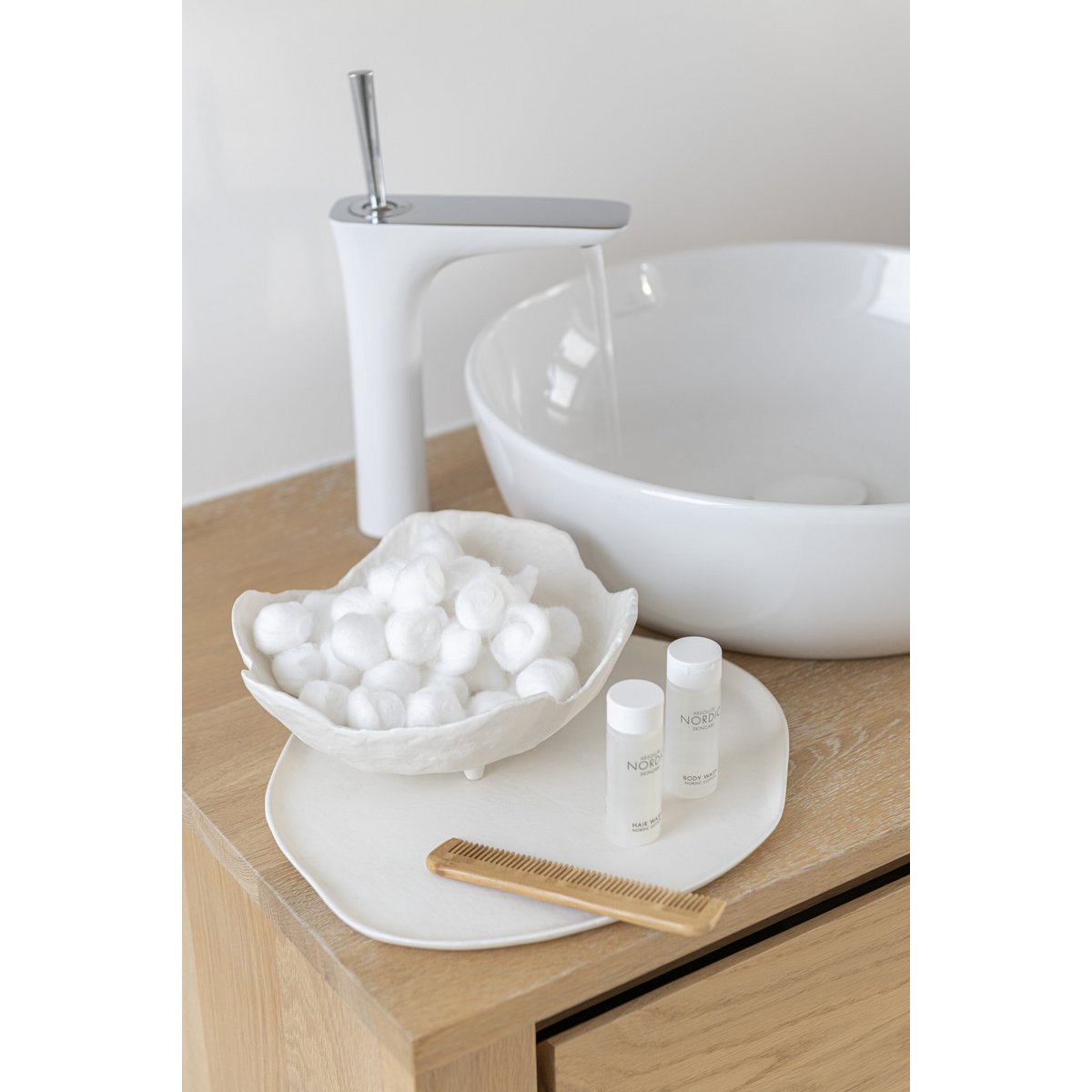 J-Line Rond plateau - dienblad - metaal - wit - M