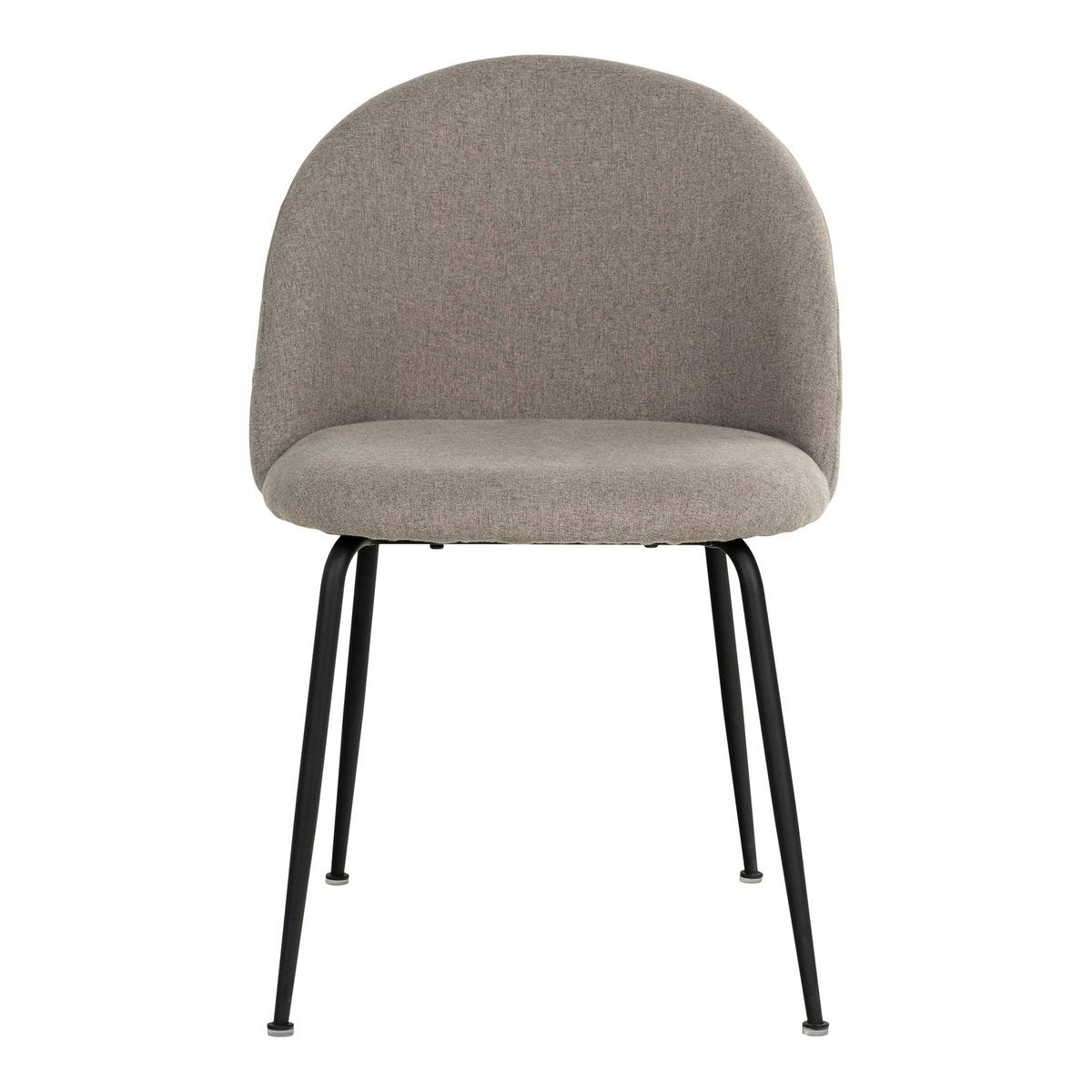 Geneve Dining Chair - Eetkamerstoel, steen met zwarte poten - set van 2