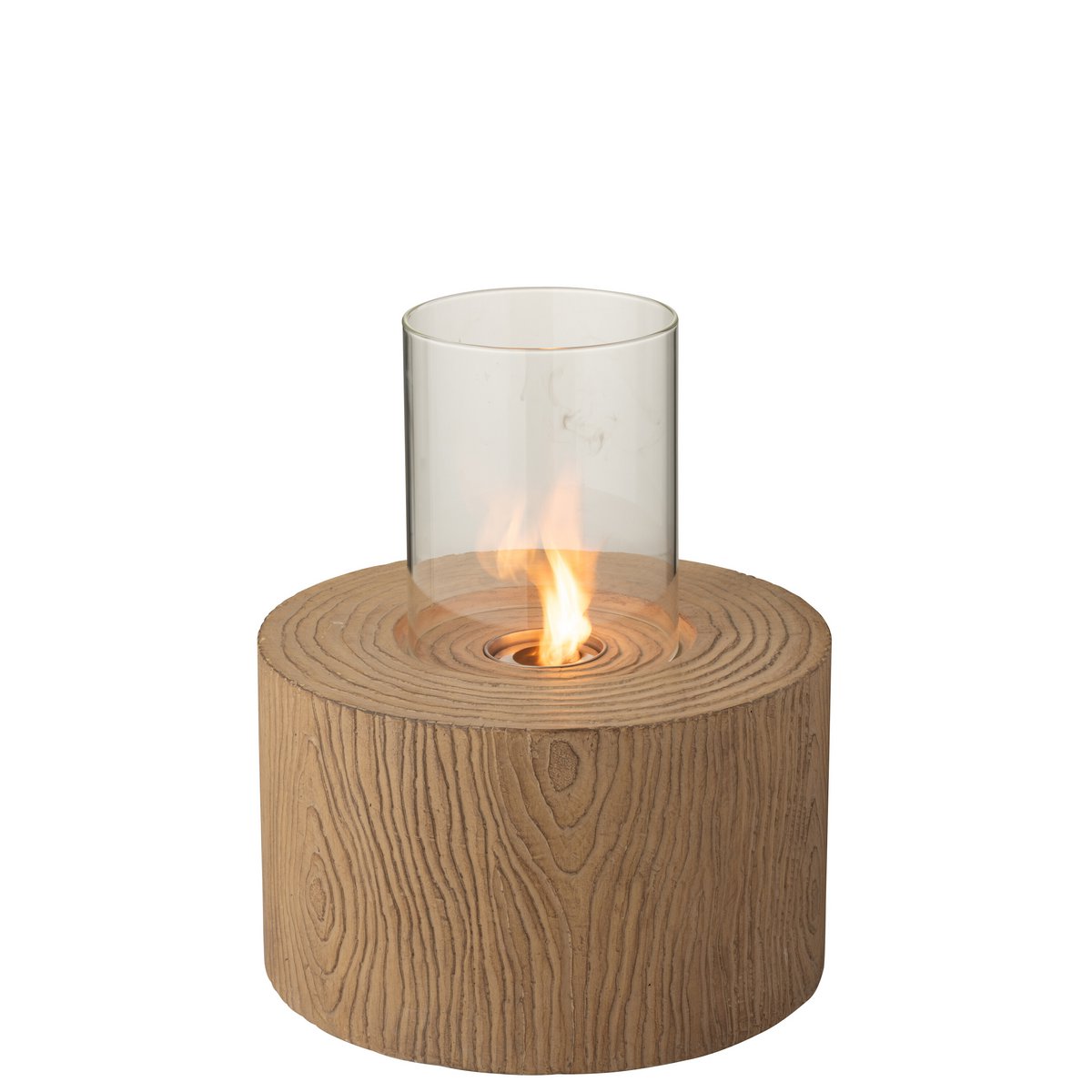 J-Line vuurschaal Trunk Rond - magnesium - bruin