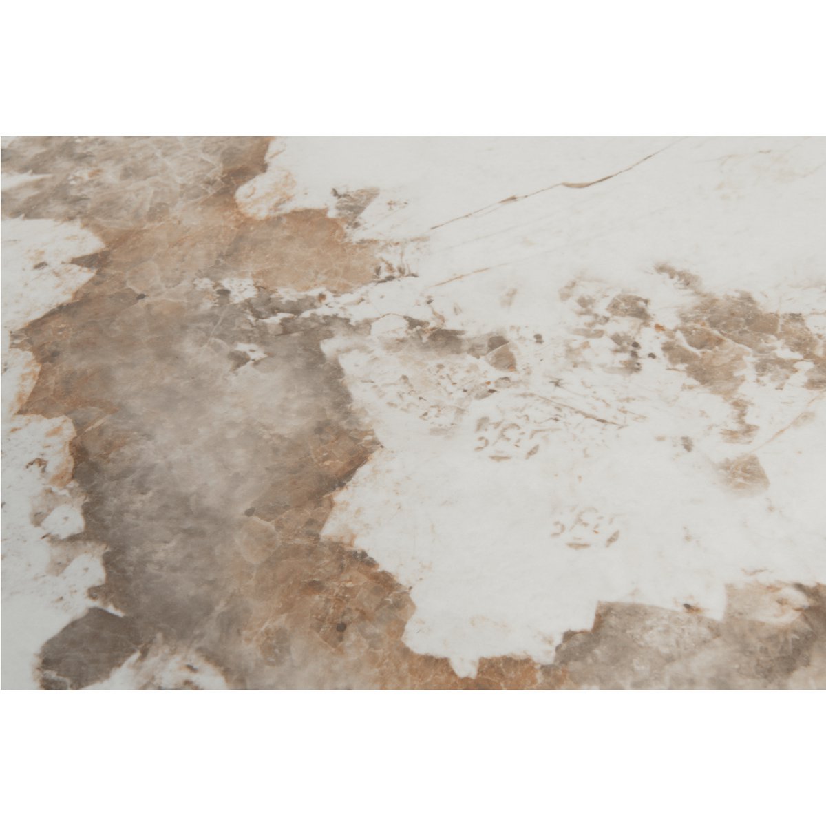 Ovalen eettafel met keramiek marmerlook tafelblad - Onderhoudsvriendelijke tafel - Walnoot houten tafelpoot - 220x110 cm