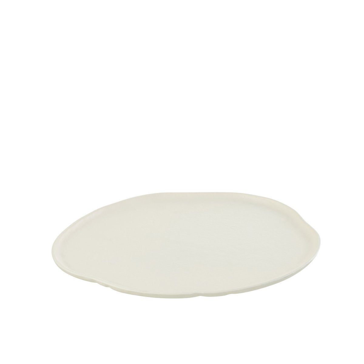 J-Line Rond plateau - dienblad - metaal - wit - M