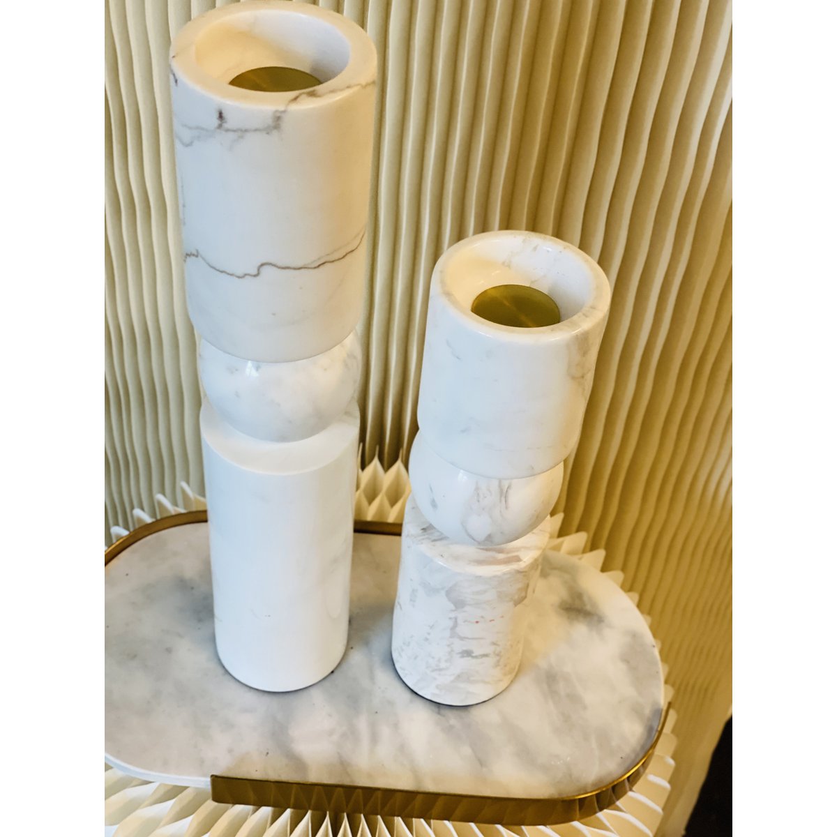 KANDELAAR | MARBLE | WHITE M