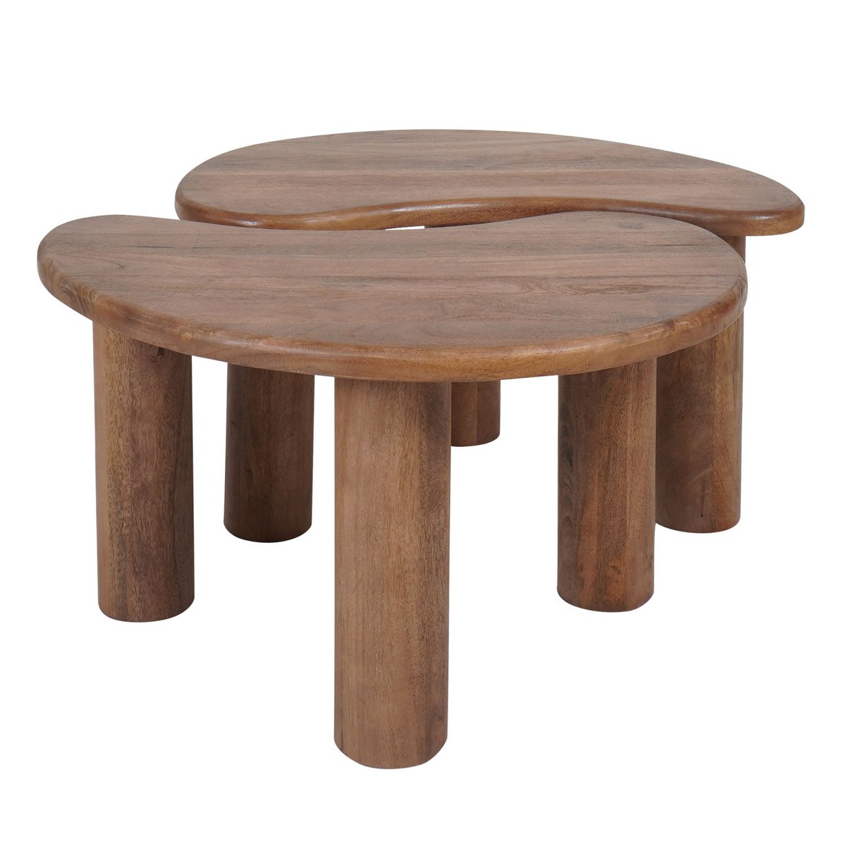 Salontafel Lina – Mangohout – Set van 2