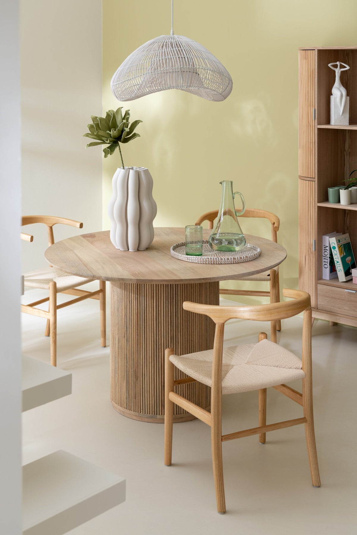 Eettafel Vincent Mangohout Naturel – Ø120 cm