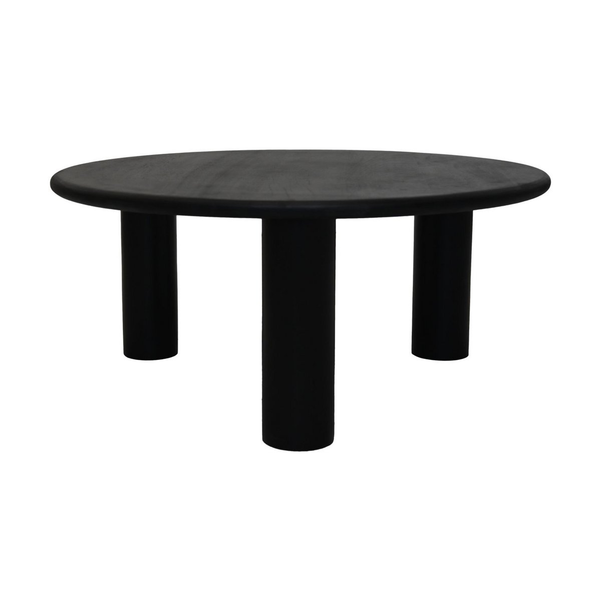 HSM Collection-Ronde Salontafel Pillar-80x80x35-Zwart-Mango