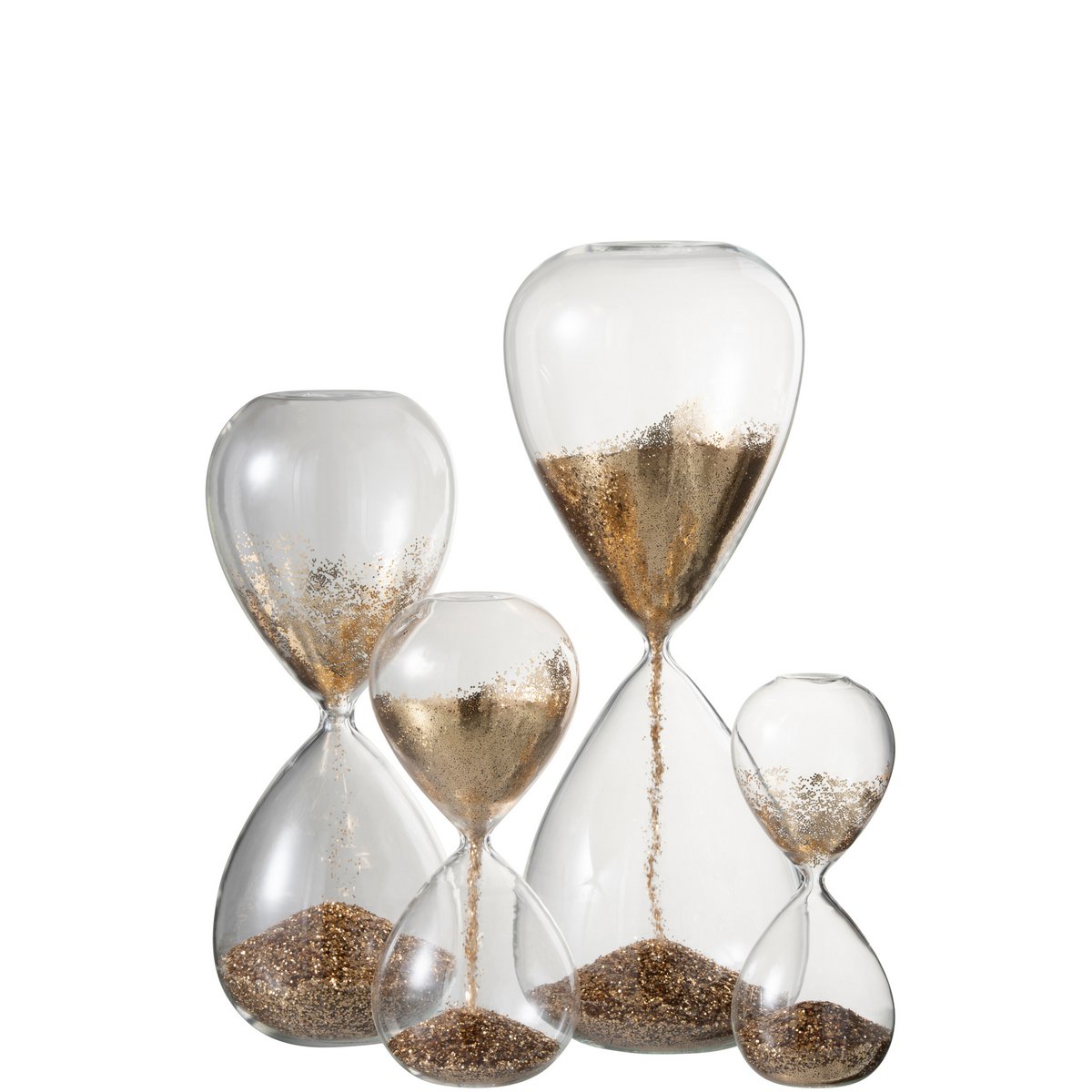 J-Line Zandloper Parels Glas Goud Extra Large