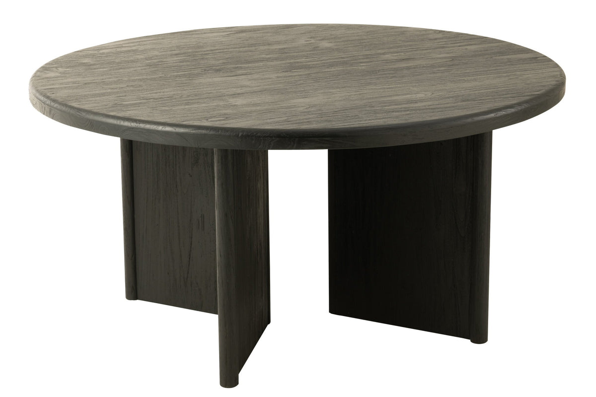 Ronde Eettafel Teakhout Zwart – Ø150 cm