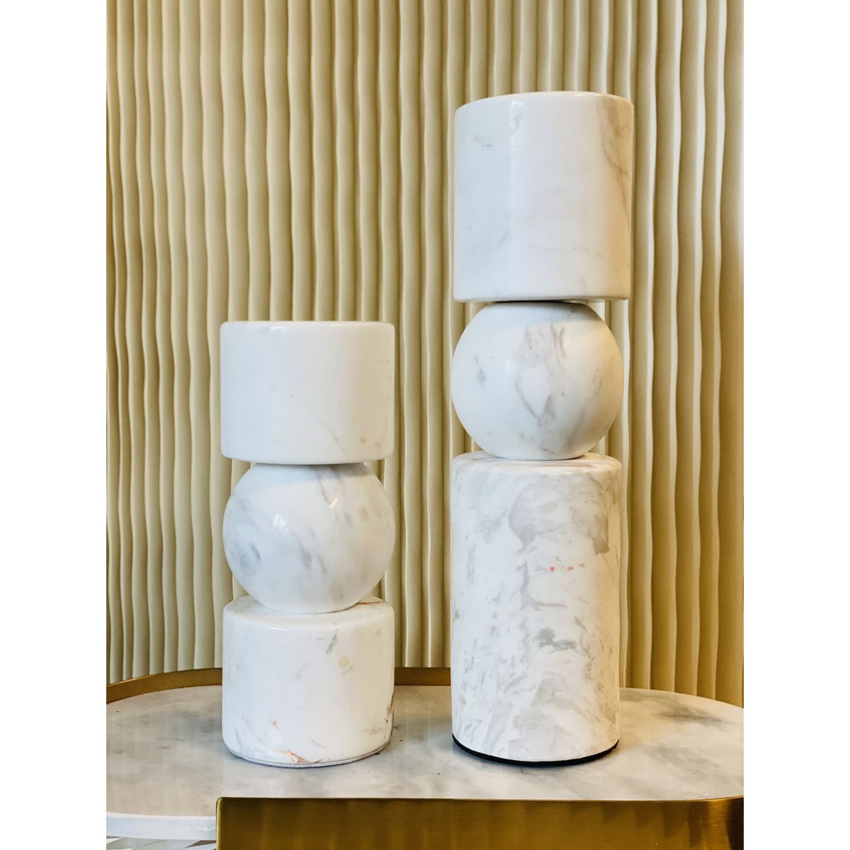 KANDELAAR | MARBLE | WHITE M