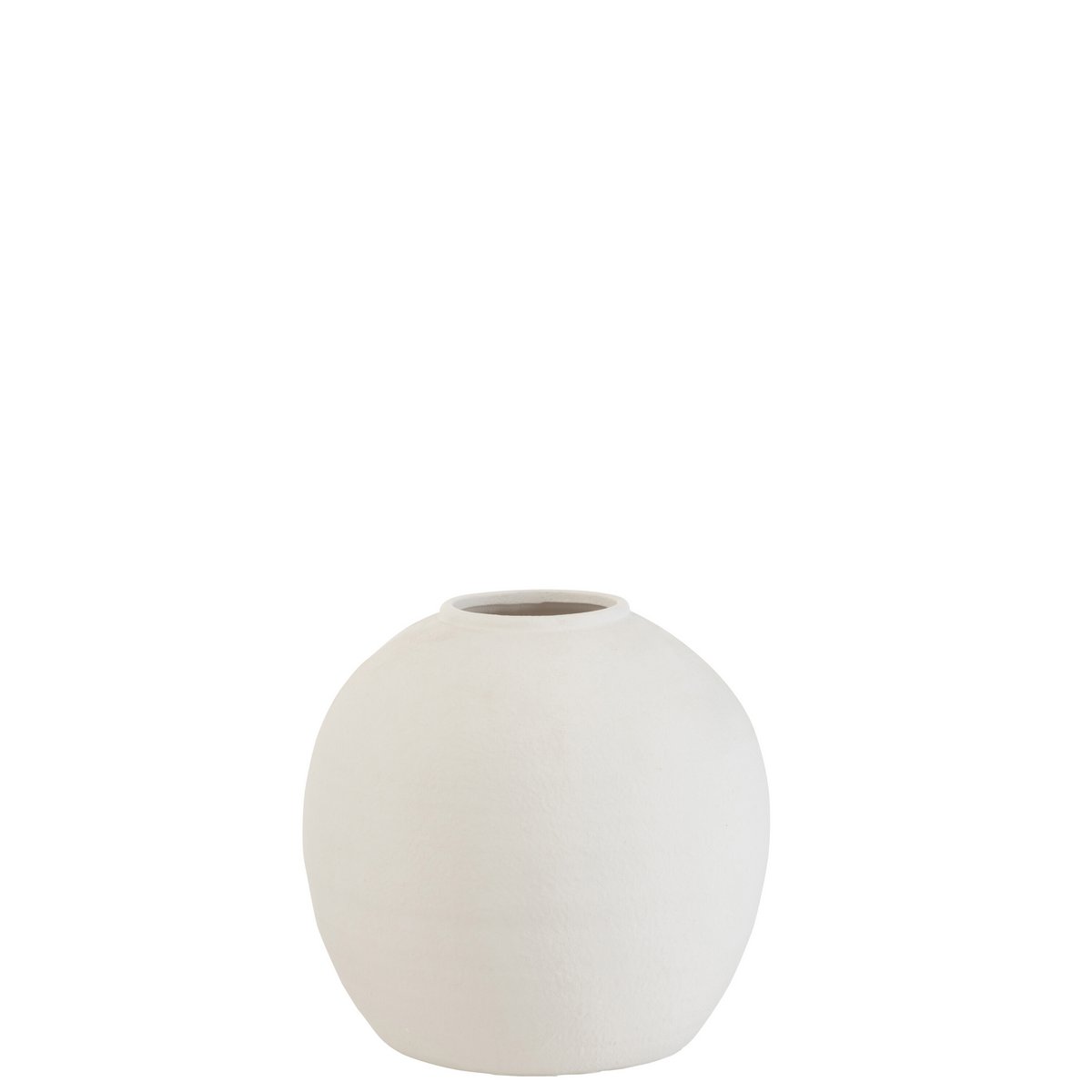 J-Line Vaas Rond - cement - wit - 28.50 cm hoog
