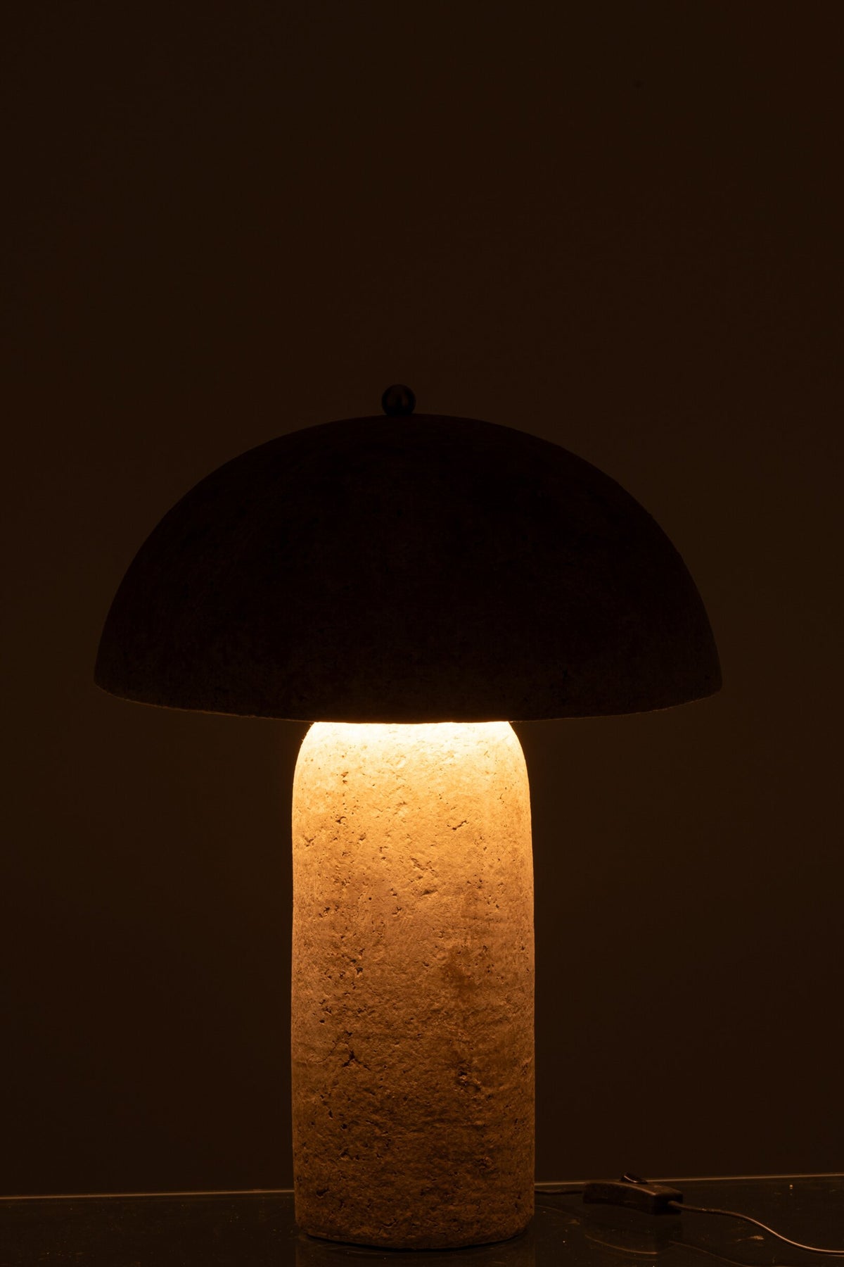 Tafellamp Mushroom Papier-maché Beige