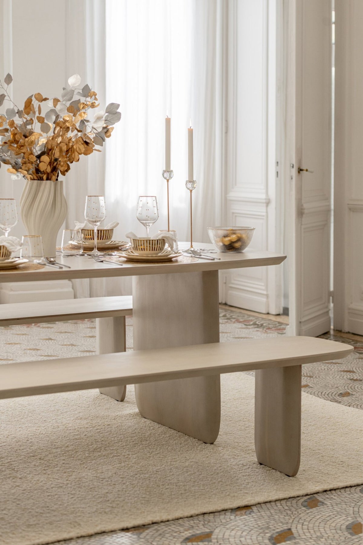 Eettafel Acaciahout – Wit