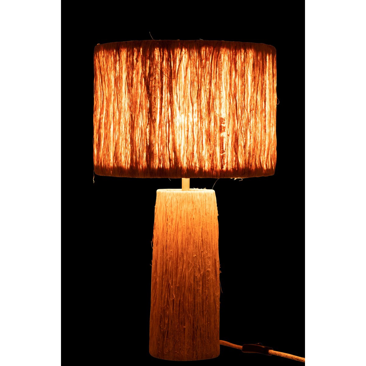 J-Line tafellamp Bananenbladeren - jute - naturel