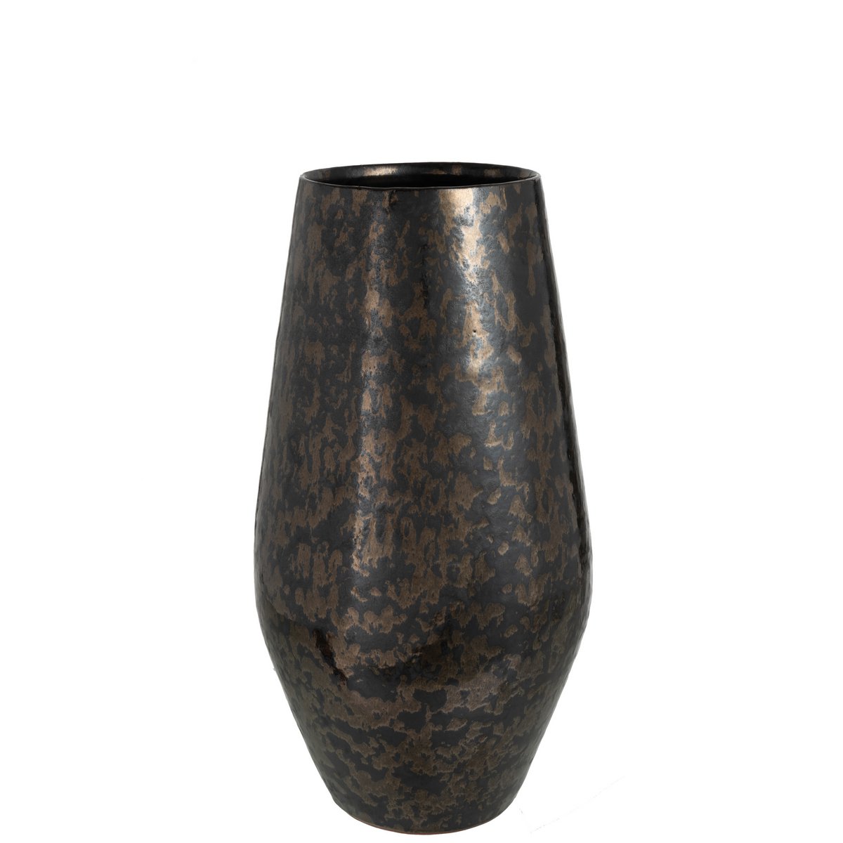J-Line vaas Antique Smokey - keramiek  zwart - large