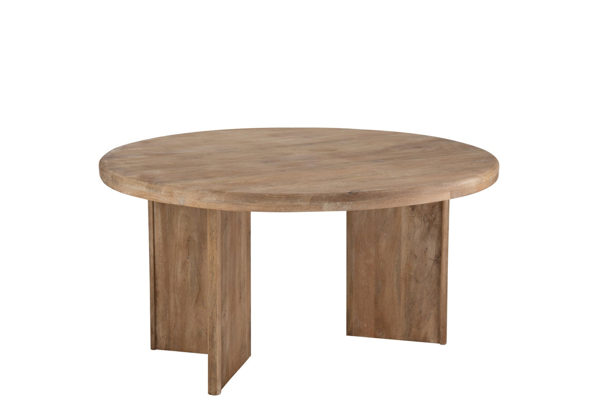 Ronde Eettafel Mangohout Naturel – Ø150 cm