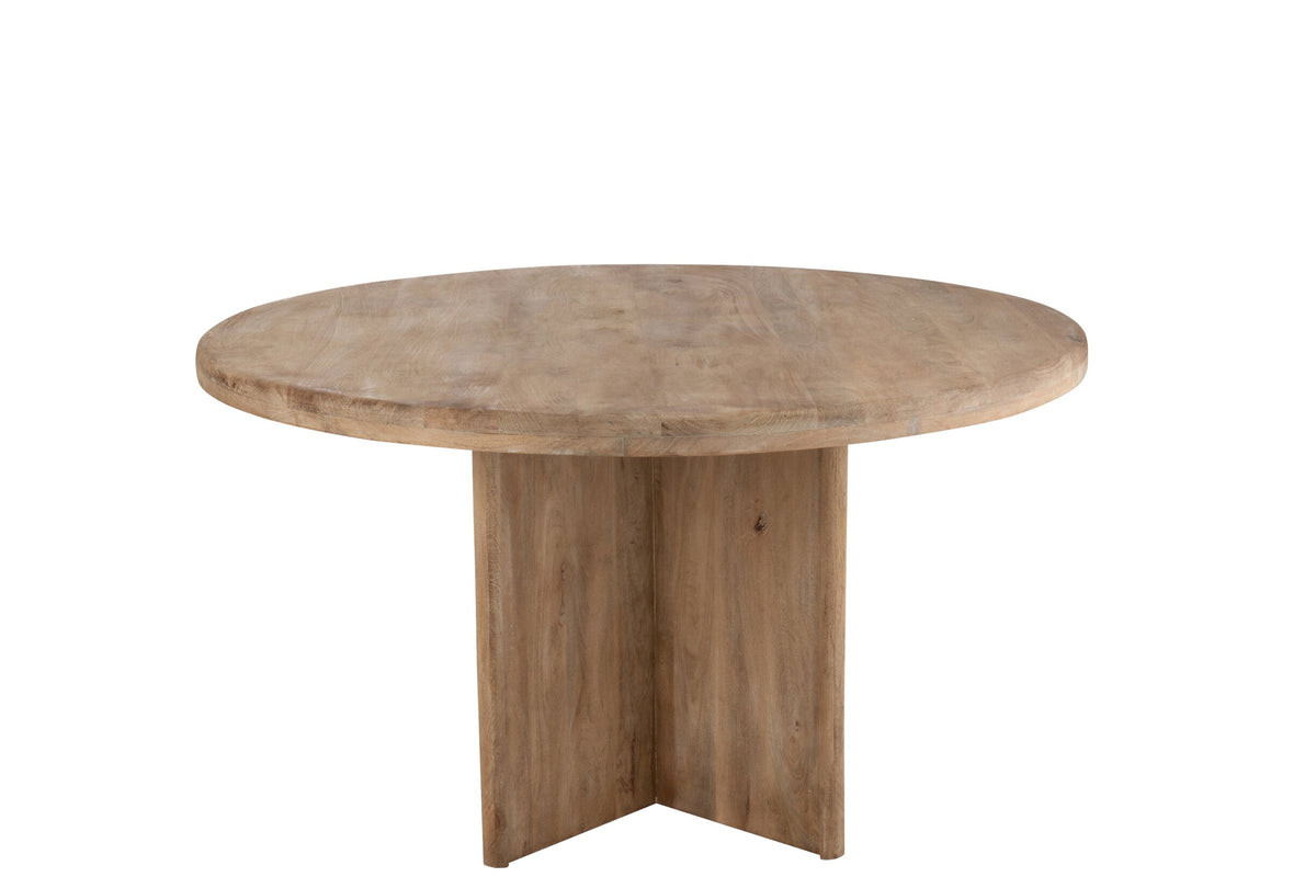 Ronde Eettafel Mangohout Naturel – Ø150 cm