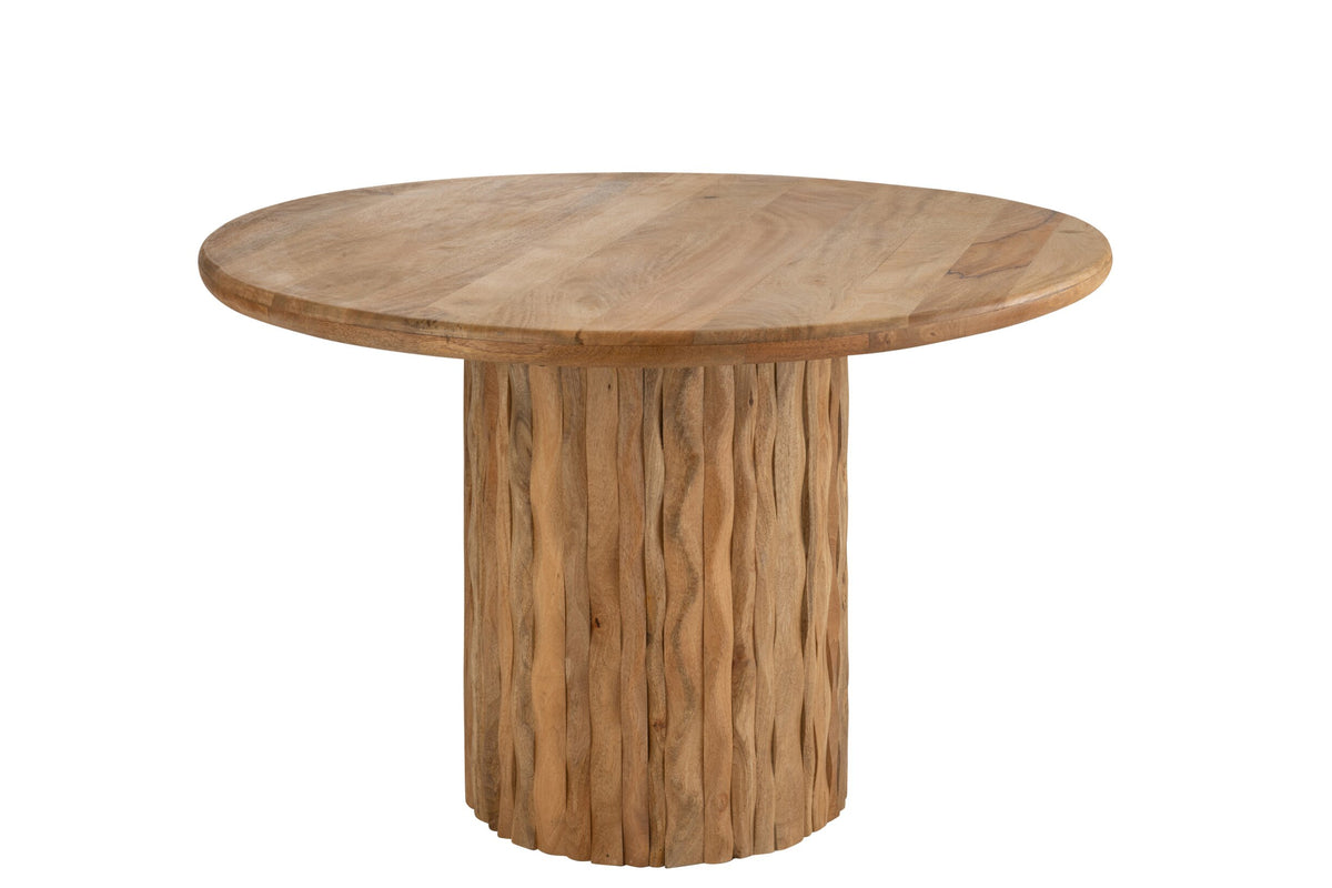Eettafel Curve Rond Mangohout Naturel