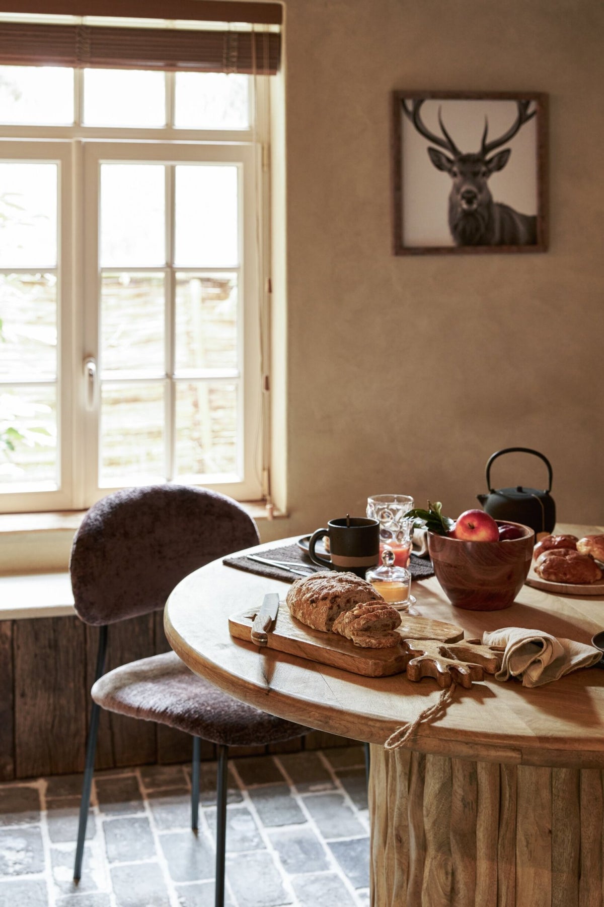Eettafel Curve Rond Mangohout Naturel