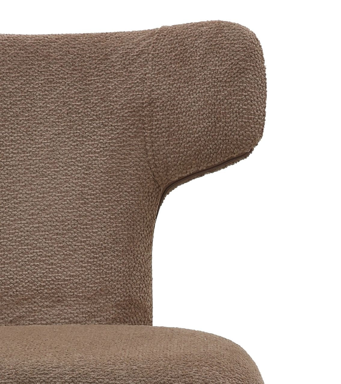 Japandi eetkamerstoel bruin volledig gestoffeerd – minimalistisch design met comfortabele zit