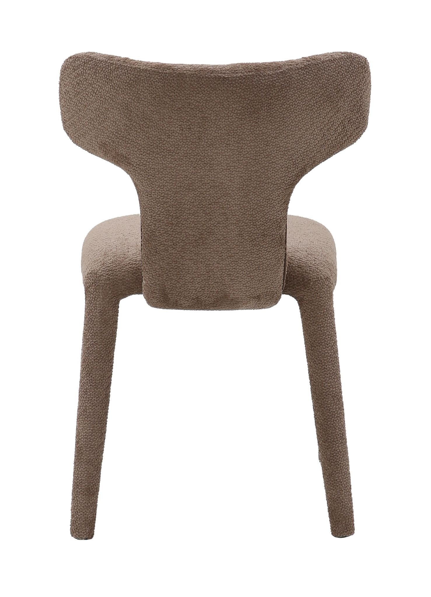 Japandi eetkamerstoel bruin volledig gestoffeerd – minimalistisch design met comfortabele zit