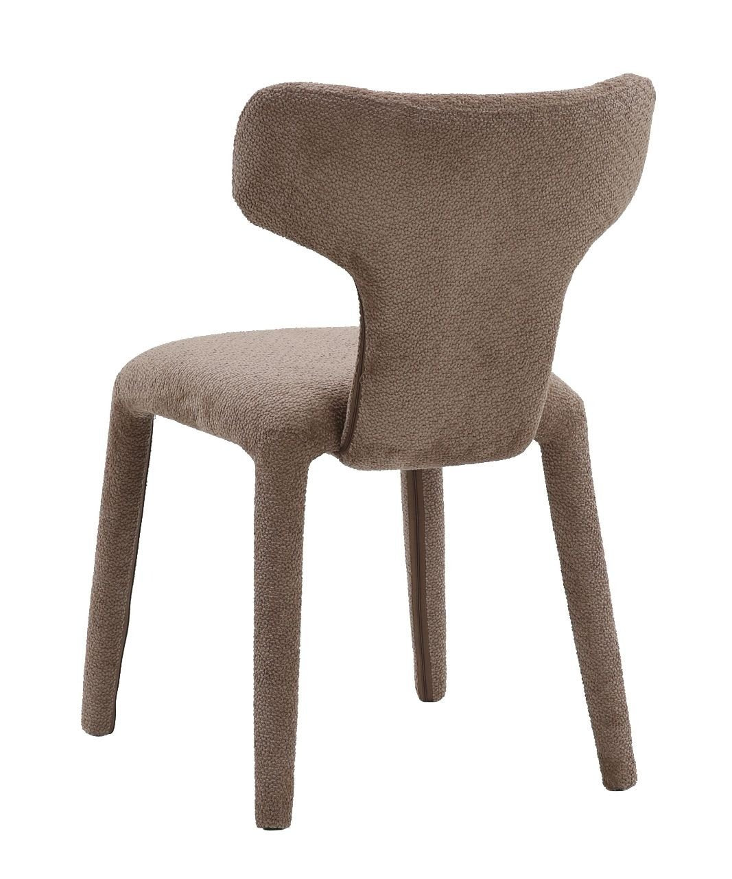 Japandi eetkamerstoel bruin volledig gestoffeerd – minimalistisch design met comfortabele zit