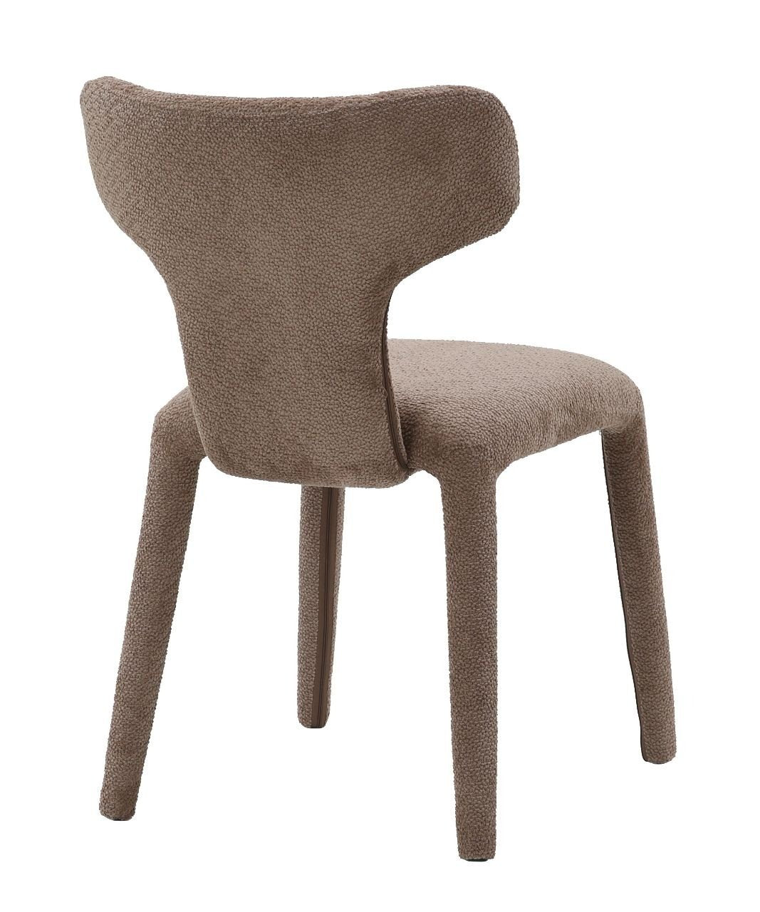 Japandi eetkamerstoel bruin volledig gestoffeerd – minimalistisch design met comfortabele zit