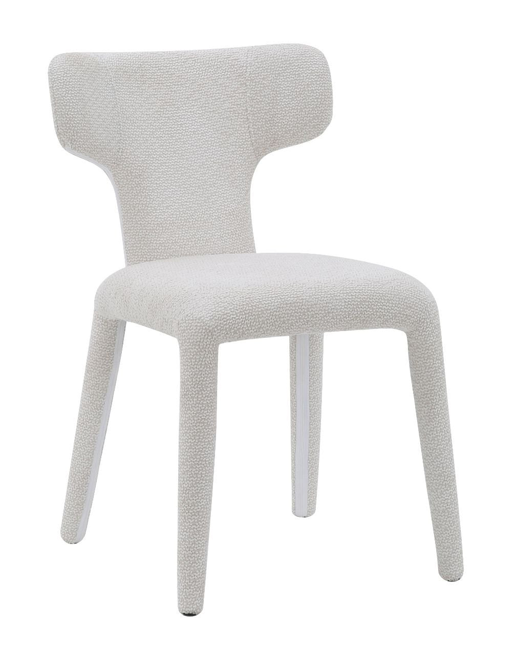 Japandi eetkamerstoel wit volledig gestoffeerd – minimalistisch design met comfortabele zit