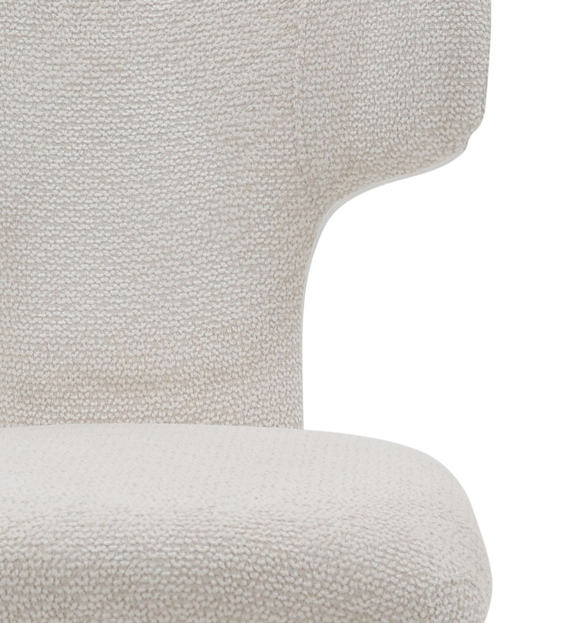 Japandi eetkamerstoel wit volledig gestoffeerd – minimalistisch design met comfortabele zit