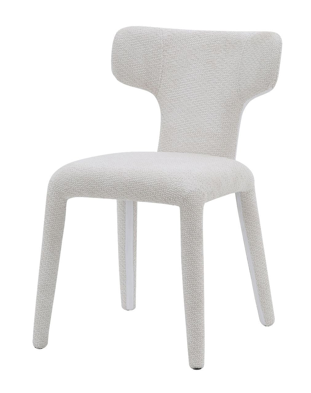 Japandi eetkamerstoel wit volledig gestoffeerd – minimalistisch design met comfortabele zit