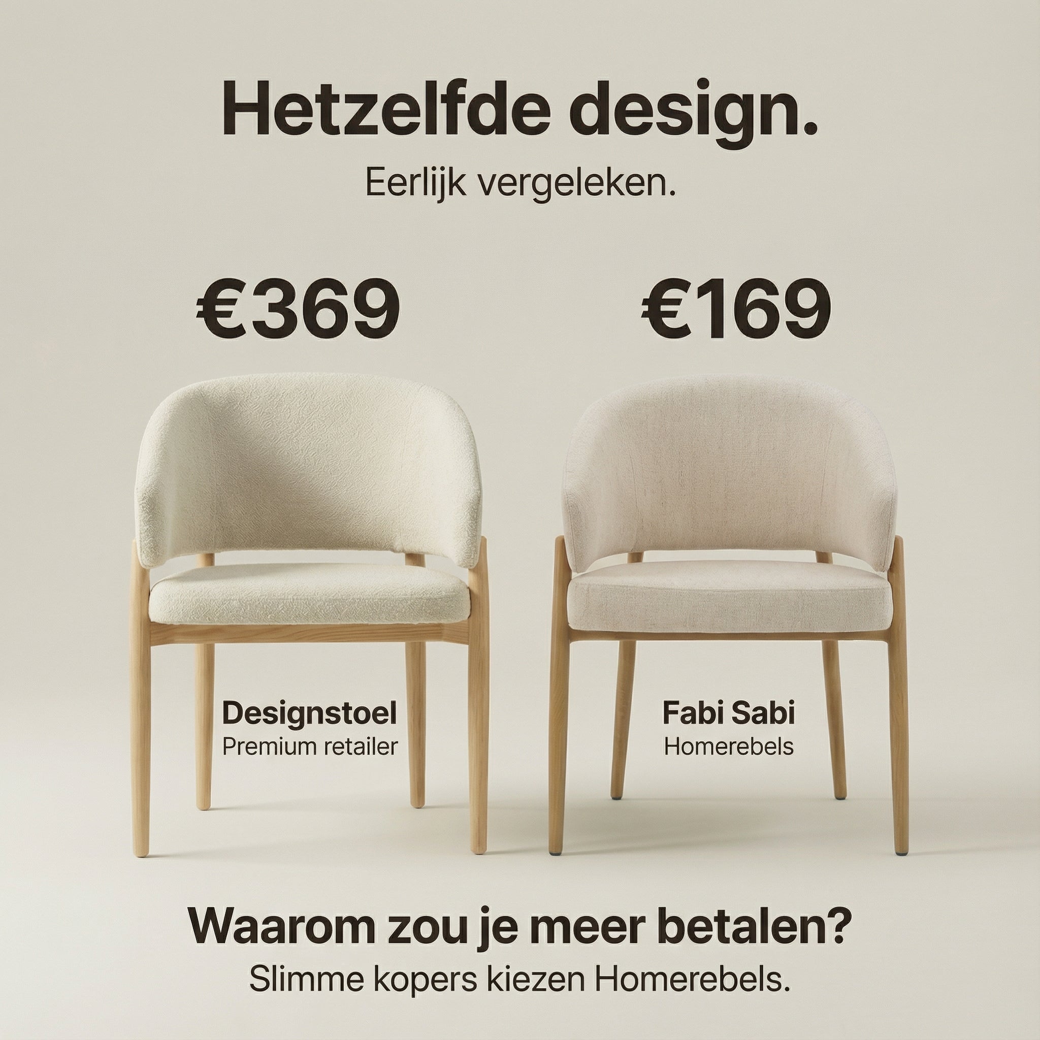 Japandi eetkamerstoel Fabi Sabi