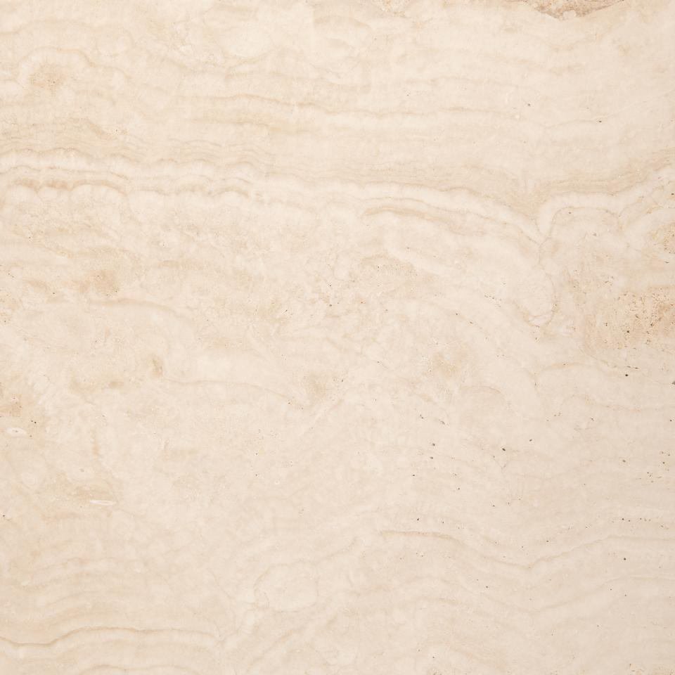 HSM Collection-Ronde Eettafel Sofia-ø130x75-Wit-Travertine