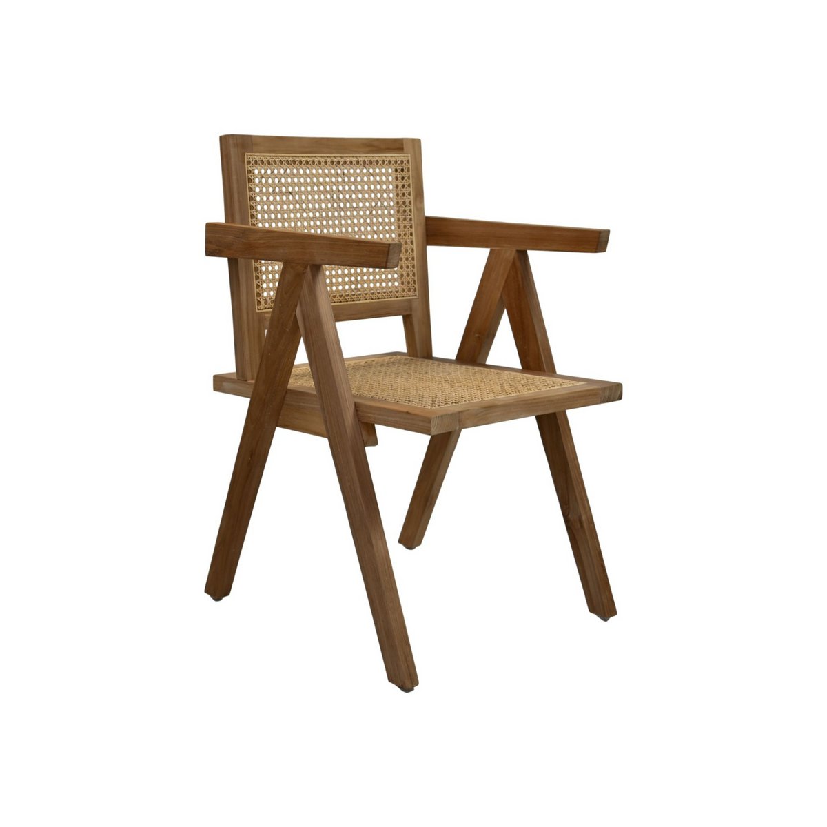 HSM Collection-Eetkamerstoel-56x52x83-Naturel-Rotan/Teak