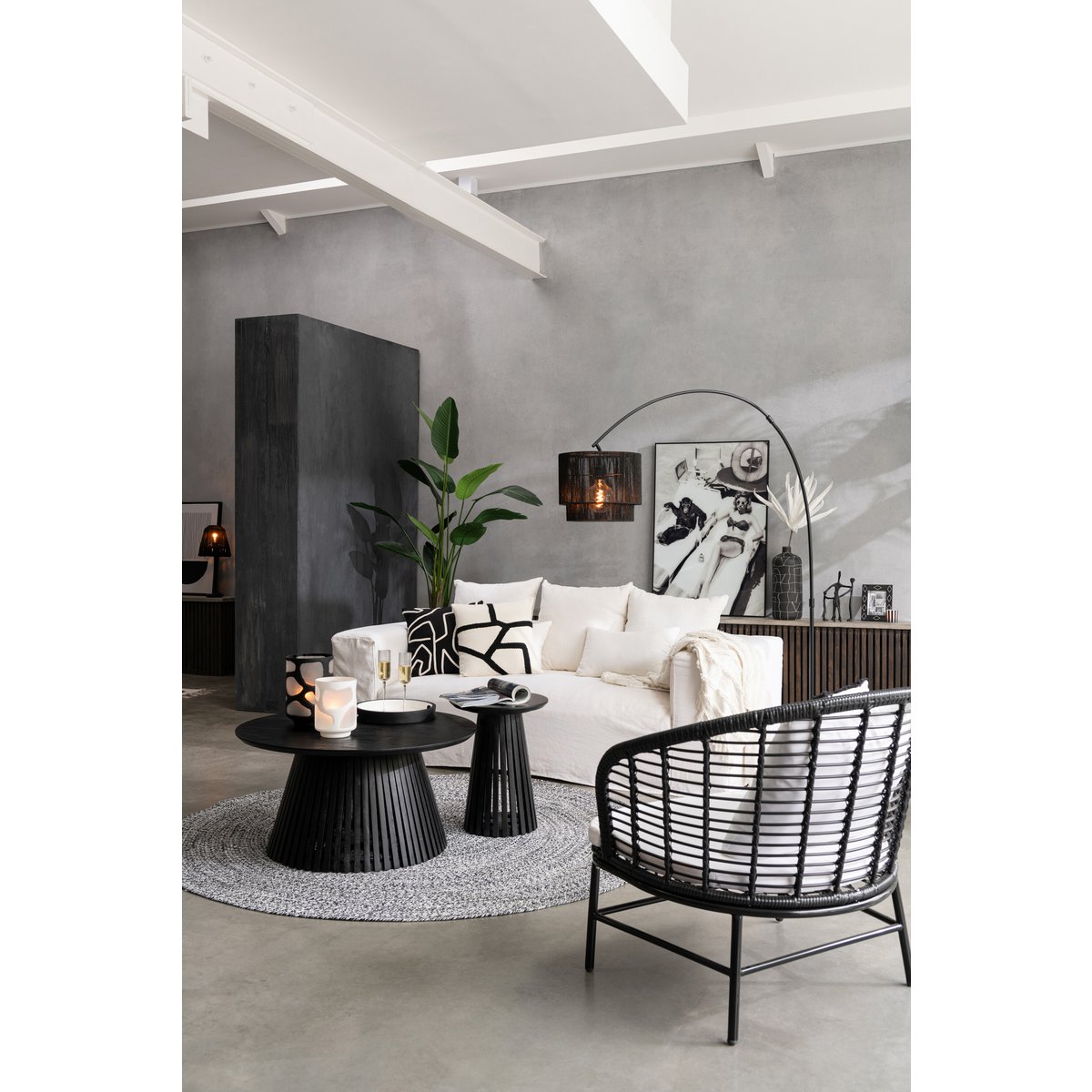 J-Line Tafel Vincent Mangohout Zwart Medium