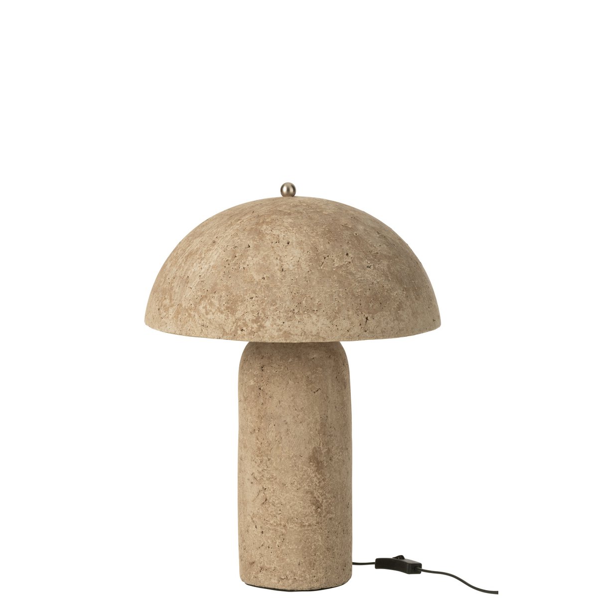 J-Line Tafellamp Paddenstoel Papier Mache Beige
