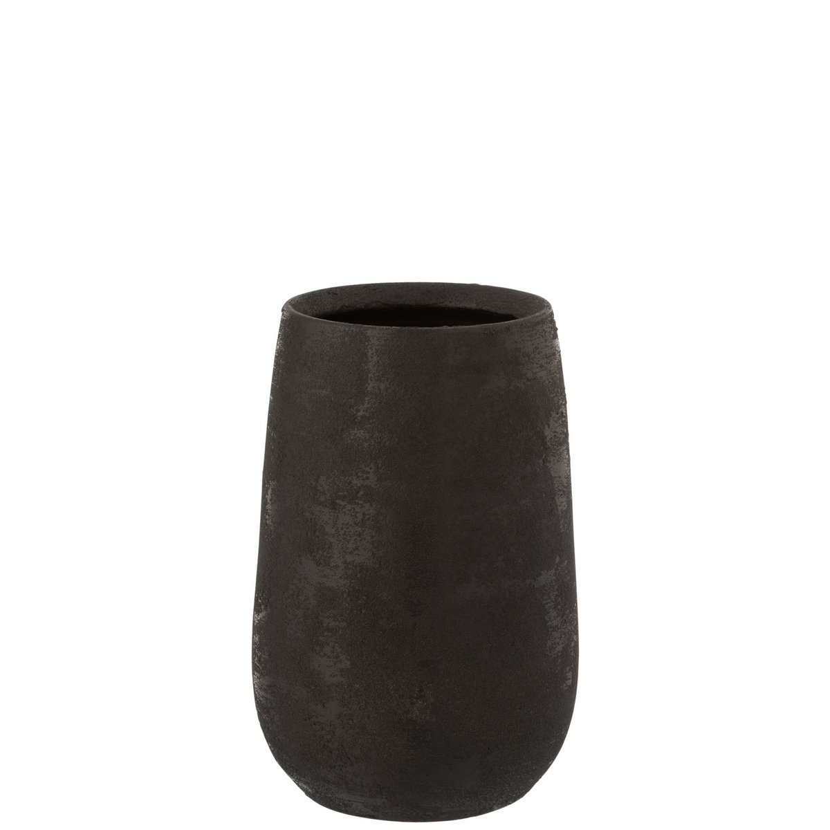 J-Line vaas Oneffen Ruw - keramiek - zwart - small - 31.00 cm hoog