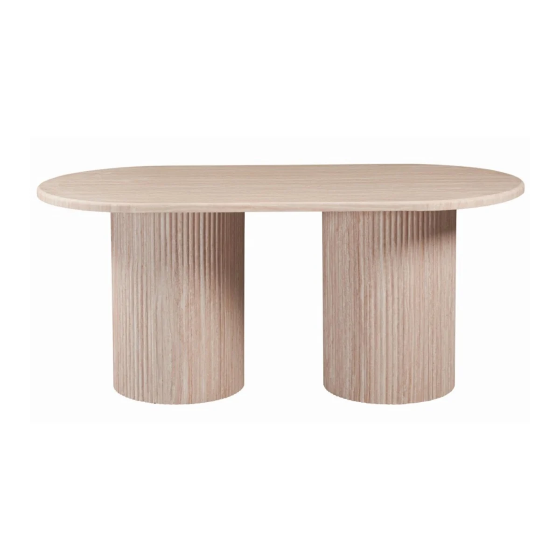 Flintstone Eettafel – Ovaal Marmeren Blad (180x90 cm)