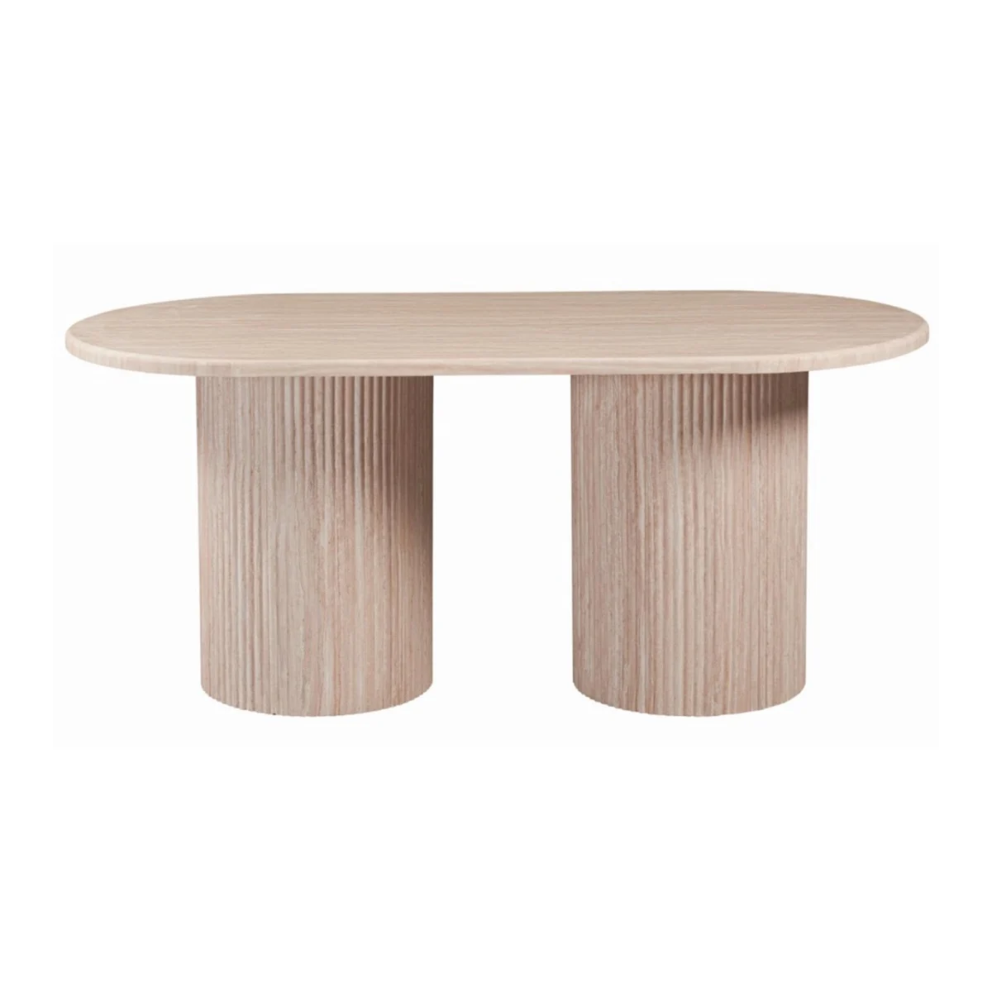 Flintstone Eettafel – Ovaal Marmeren Blad (220x110 cm)
