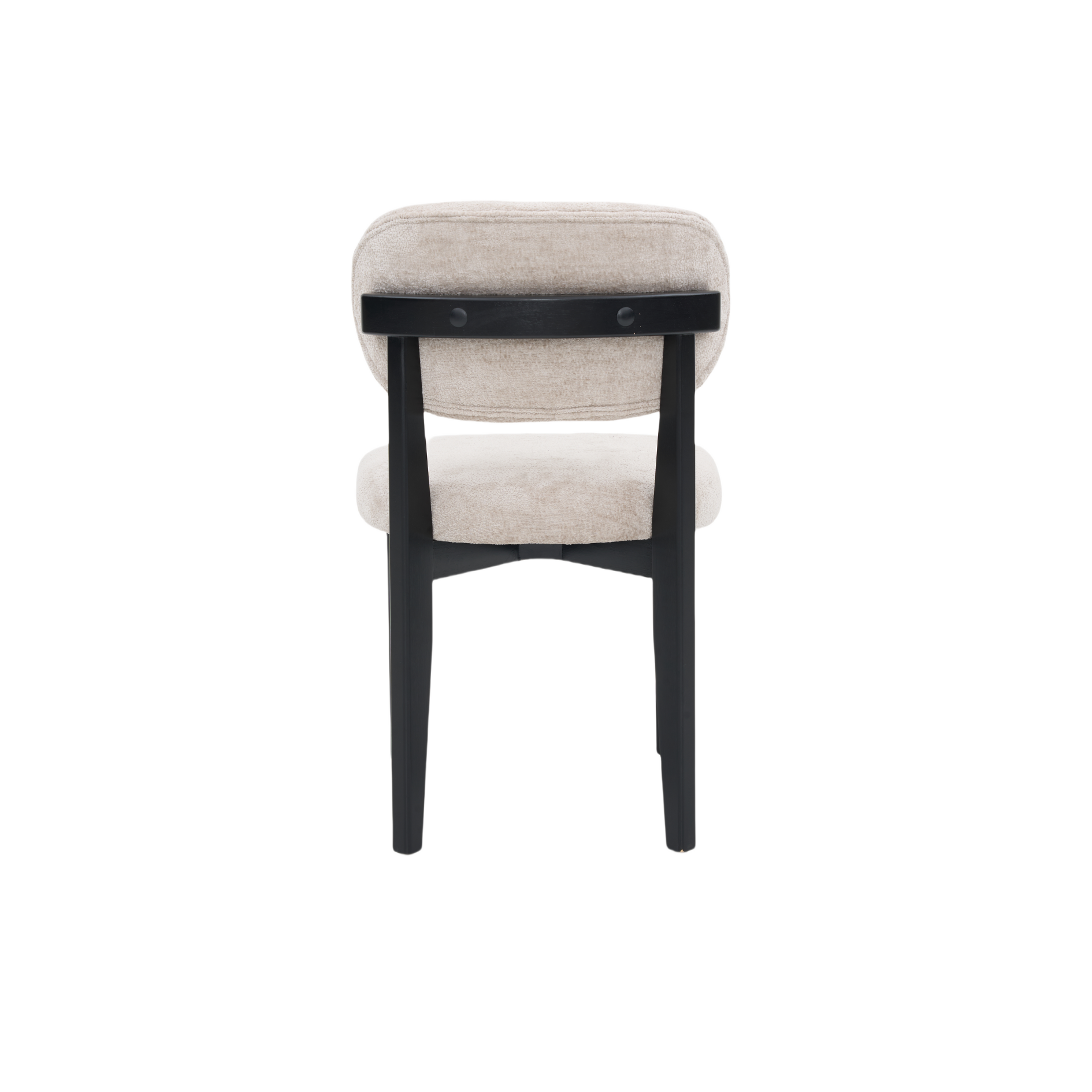 Eetkamerstoel Silla – Taupe met Zwarte Poten