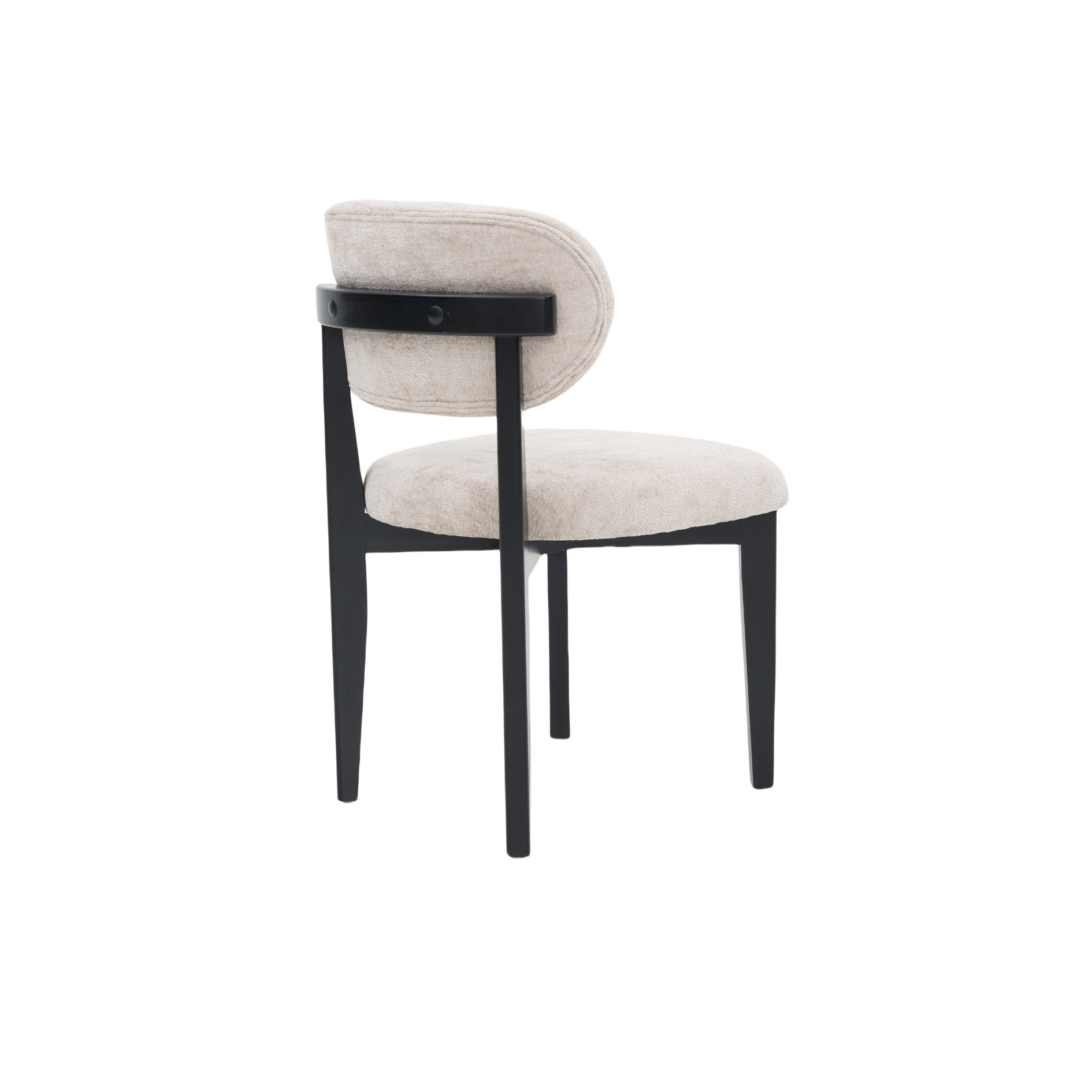 Eetkamerstoel Silla – Taupe met Zwarte Poten