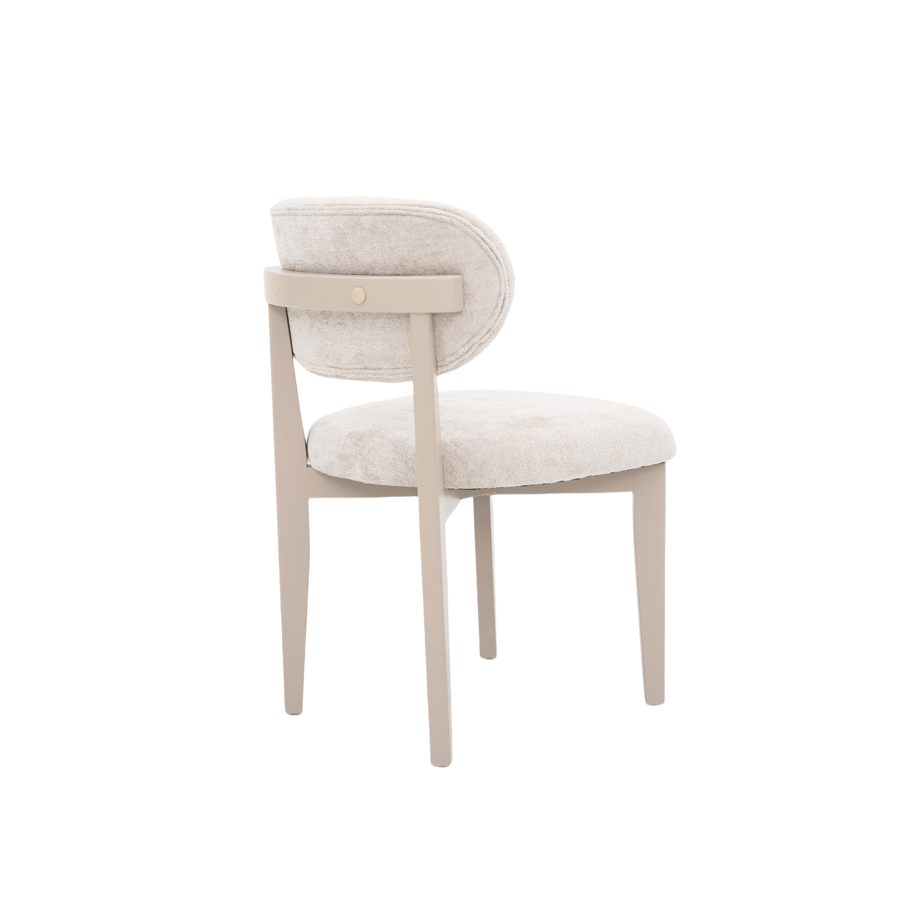 Eetkamerstoel Silla – Taupe met Champagne Poten