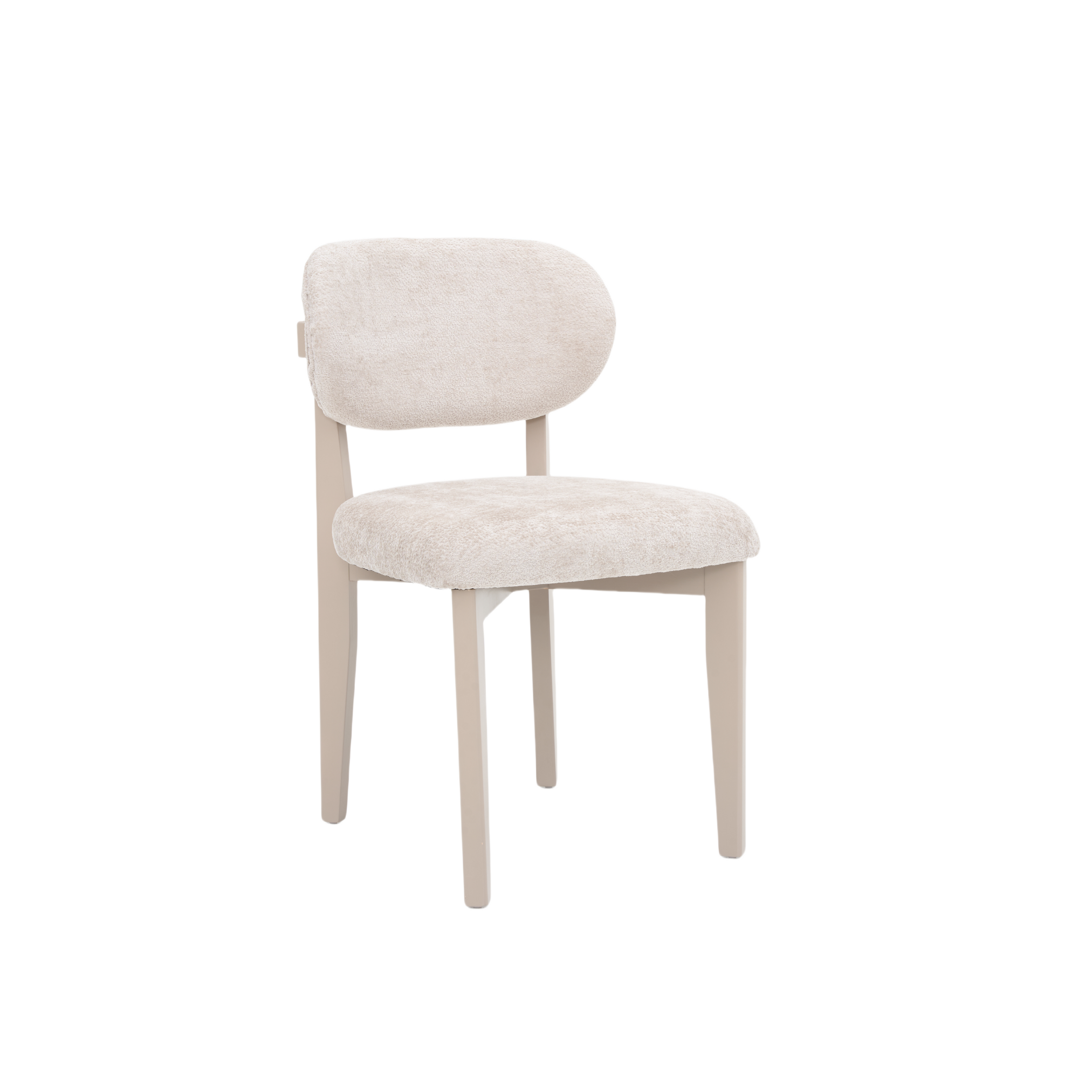 Eetkamerstoel Silla – Taupe met Champagne Poten