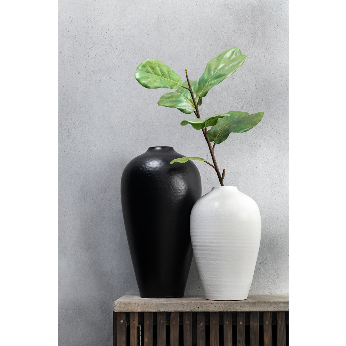 J-Line vaas - keramiek - wit - small - 35.00 cm hoog