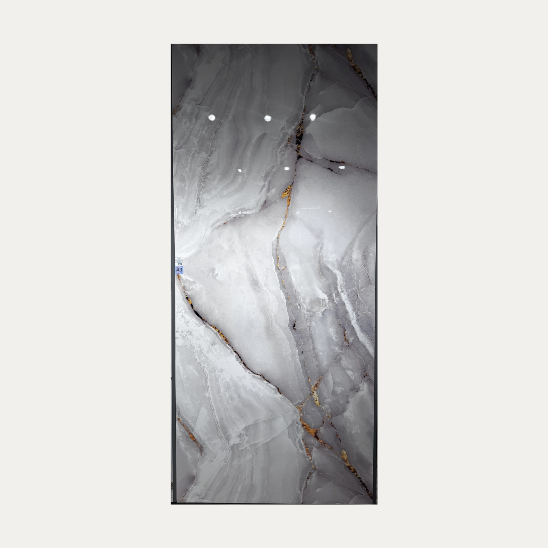PVC/SPC Marmer Plaat Hoogglans | billionaire Gold Waterbestendig Wandpaneel – 280x122cm 3mm