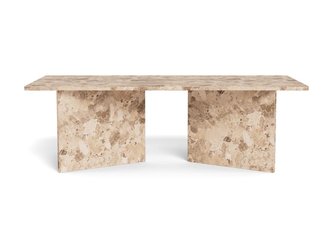 Stone Salontafel - Rechthoekig - Bruin