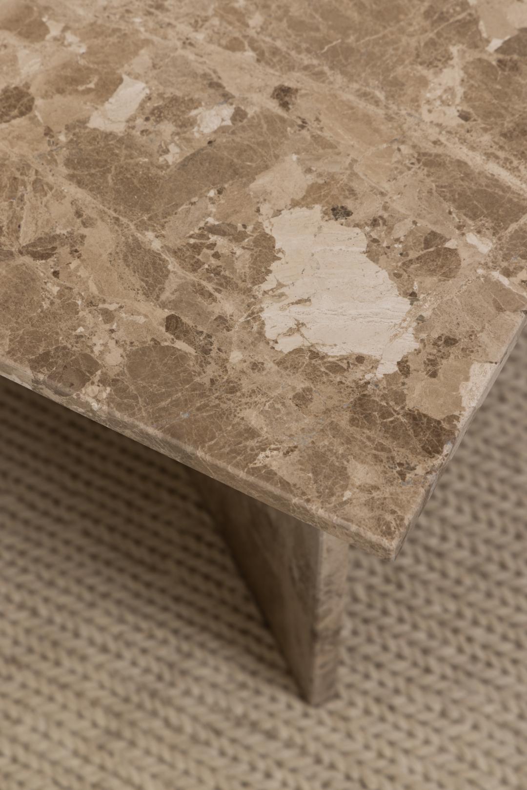 Stone Salontafel - Rechthoekig - Bruin