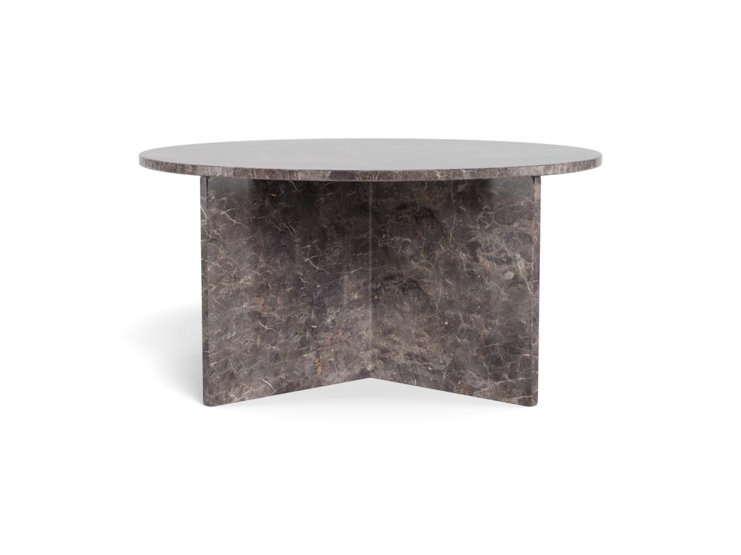 Ronde Salontafel Shaunika Marmer, 90cm – Bruin