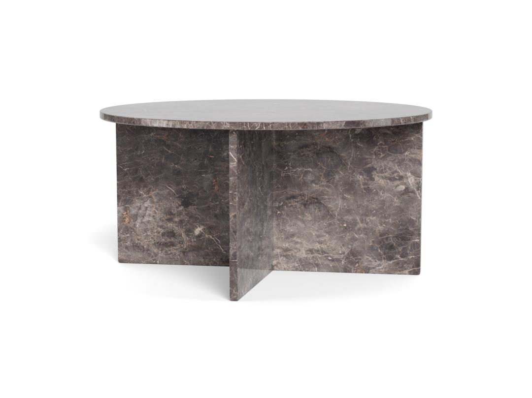 Ronde Salontafel Shaunika Marmer, 90cm – Bruin