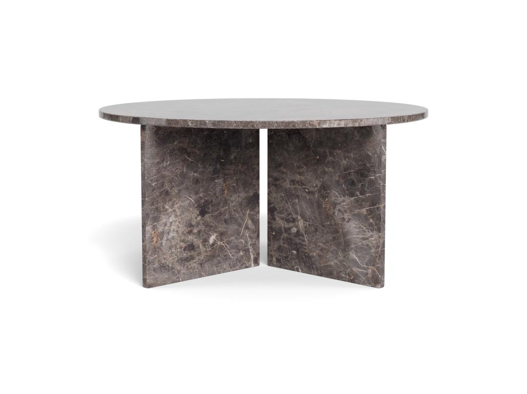 Ronde Salontafel Shaunika Marmer, 90cm – Bruin