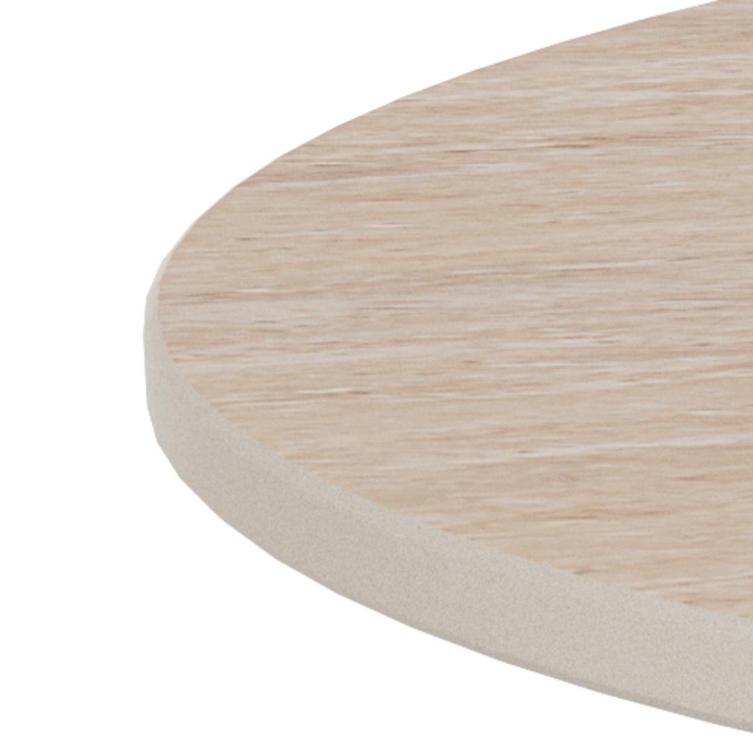 Ronde Salontafel Waleed Keramiek in travertinlook, 70cm, kleur Beige