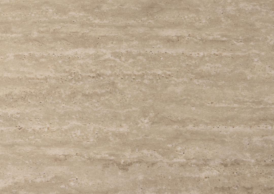 Ronde Bijzettafel Waleed Keramiek in travertinlook, 45cm, kleur Beige