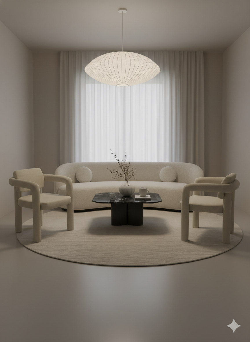 Nura Bouclé Dining Chair – Soft Cream